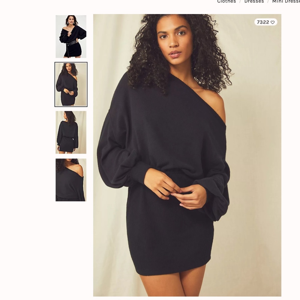 Free People Last Call Mini Dress in Black